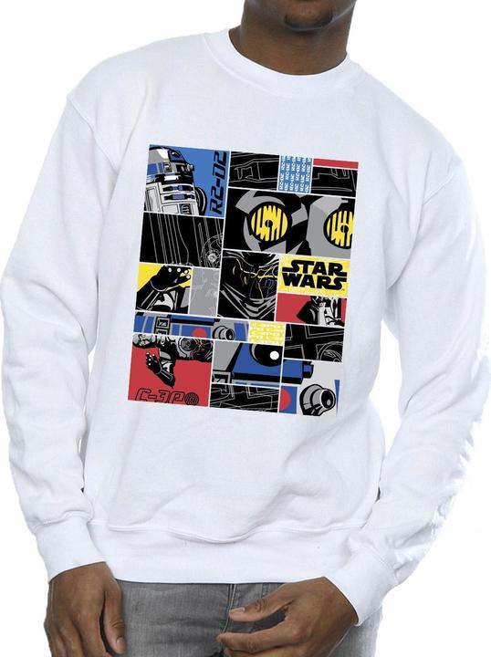 Actual product image Star Wars Mens Droid Montage Sweatshirt (L)