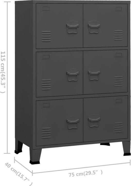 Produktbild vidaXL Aufbewahrungsschrank (75 x 40 x 115 cm)