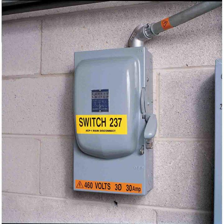 Actual product image Brady GlobalMark high-performance continuous polyester labels