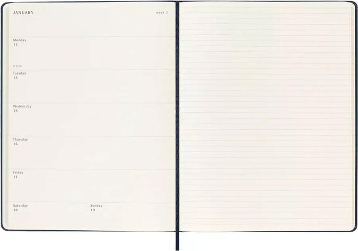 Valori nutrizionali e ingredienti Moleskine Calendario 2025 con copertina rigida