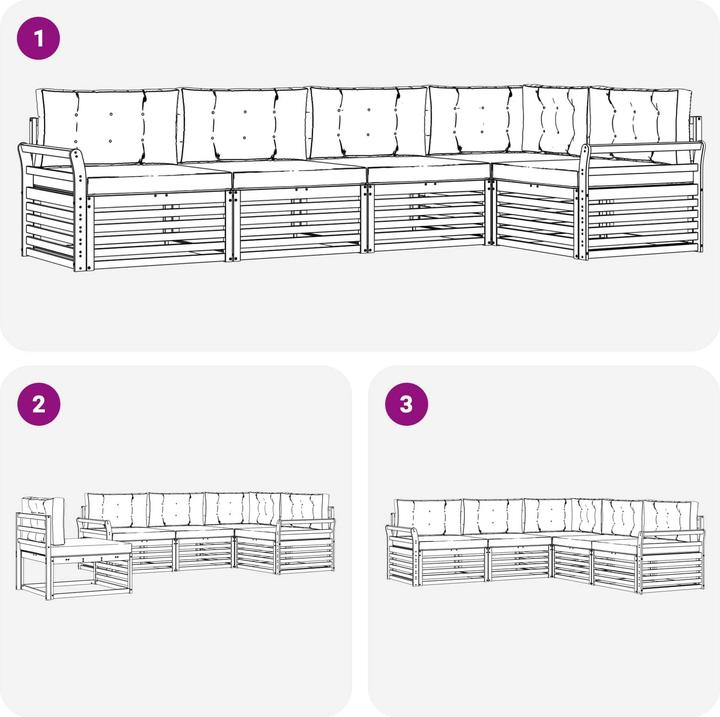 Produktbild vidaXL Outdoor-Sofa