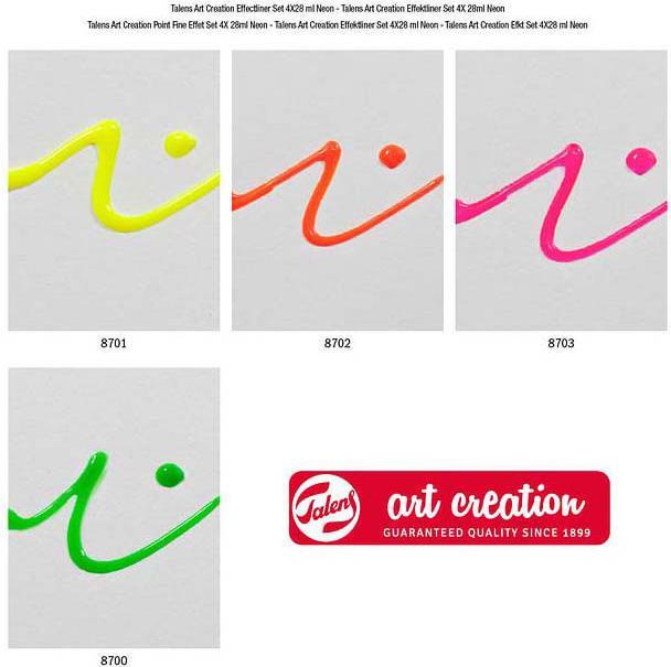 Energy Label Royal Talens Effect Liner set Neon | 4 x 28 ml (112 ml)