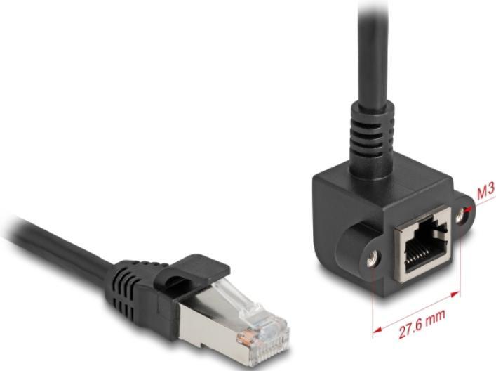 Produktbild Delock Netzwerk Verlängerungskabel RJ45 Stecker zu RJ45 Buch (F/UTP, CAT6, 1 m)