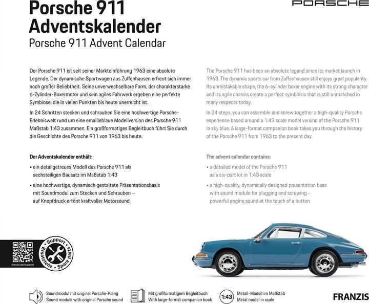 Image du produit Porsche 911 Emaileblau Adventskalender