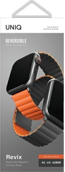 Produktbild Uniq pasek Revix Apple Watch Series 1/2/3/4/5/6/7/8/SE/SE2/Ultra 42/44/45/49mm. Reversible Magnetic (45 mm, 42 mm, 49 mm, 44 mm, Silikon)