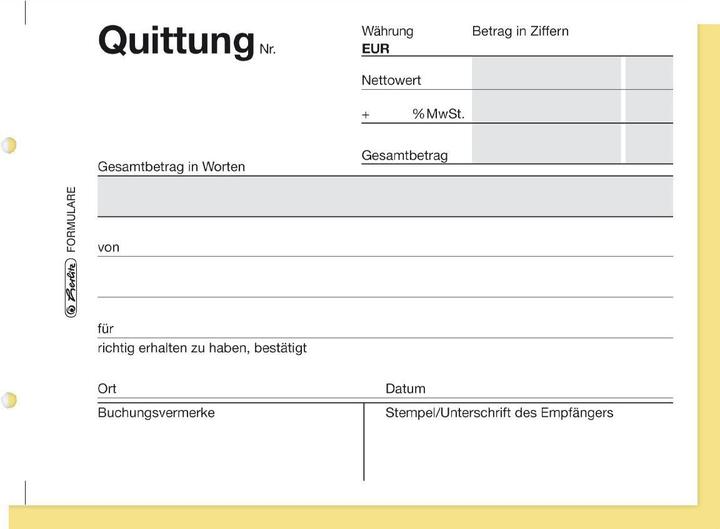 Produktbild Herlitz Quittungsblock (40 x)