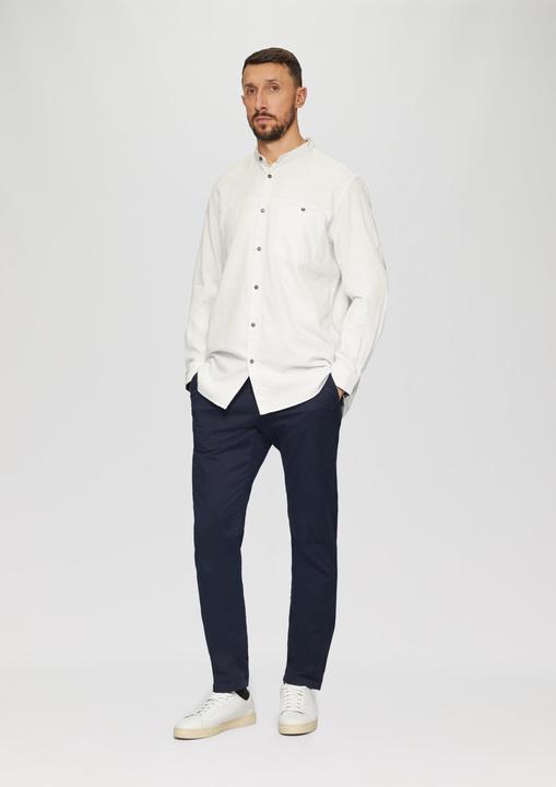 Produktbild S.Oliver Hemd Regular Fit: Strukturiertes Baumwollhemd mit Stehkragen (XXL)