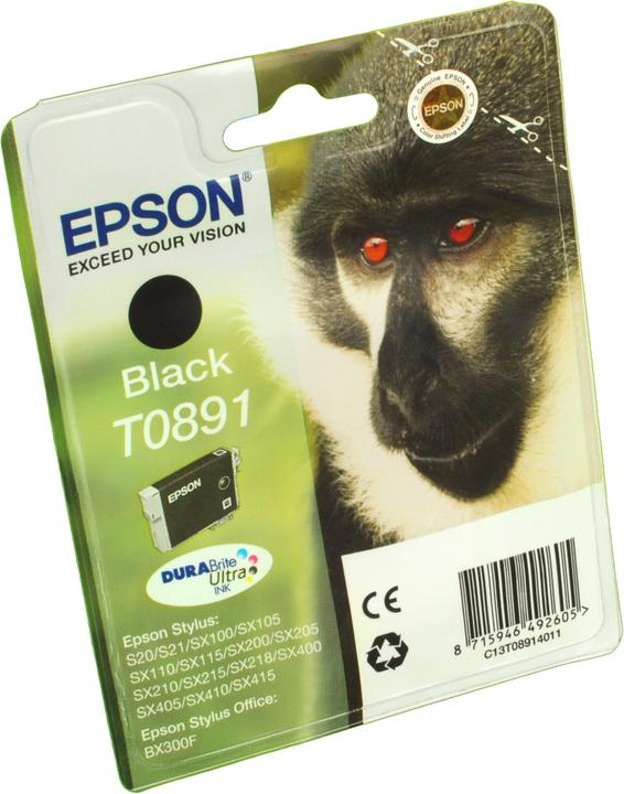 Produktbild Epson Ink/T0891 Monkey BK SEC (BK)