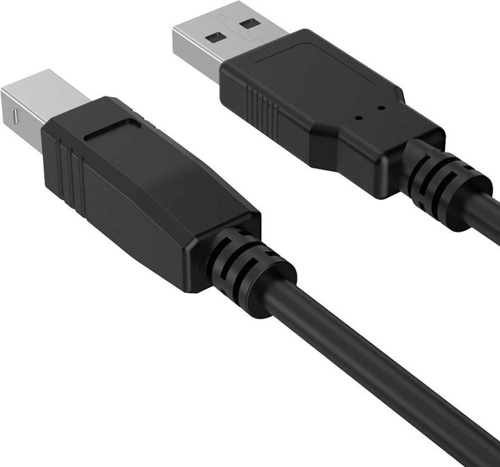 Produktbild Force Power USB-B auf USB-A Druckerkabel 3 m (3 m, USB 2.0)