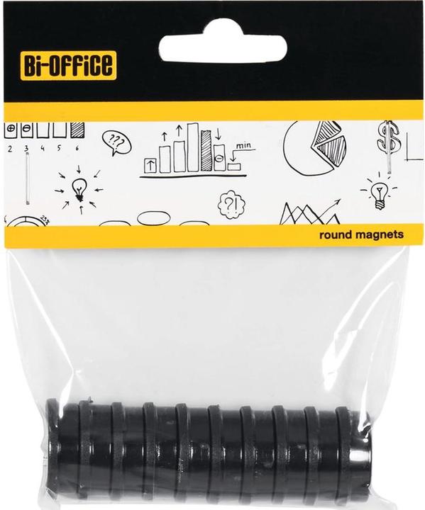 Produktbild Bi-Office Super Strong Magnets schwarz (10x)