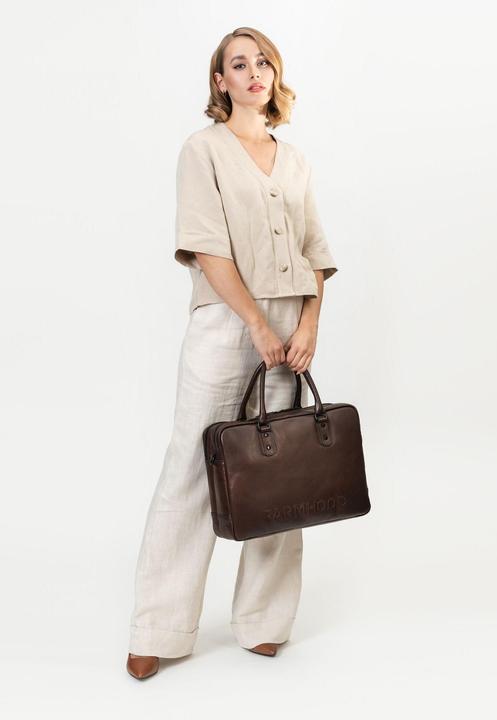 Actual product image Farmhood Memphis briefcase leather 42 cm laptop compartment (16.14")