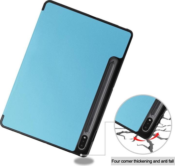 Productafbeelding Cover-Discount Galaxy Tab S7 (11.0) - Tri-fold Smart Case lichtblauw (Galaxy Tab S7 11.0 (2020))