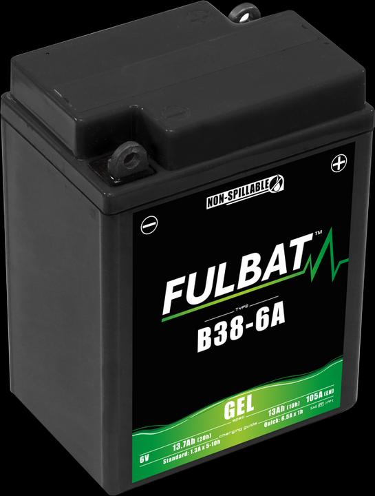 Immagine prodotto Fulbat Batteria moto gel B38-6A (3L3P) 6V 13Ah (6 V, 13 Ah, 105 A)
