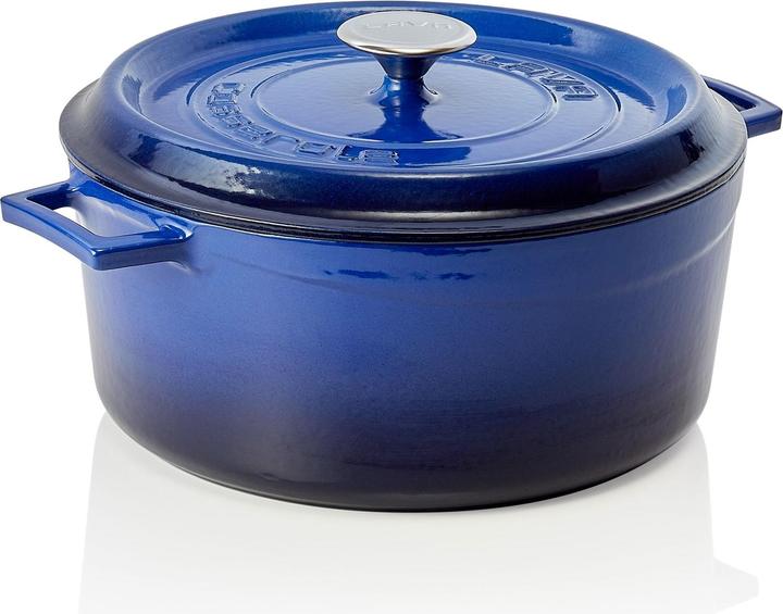 Blau emaillierter Bräter