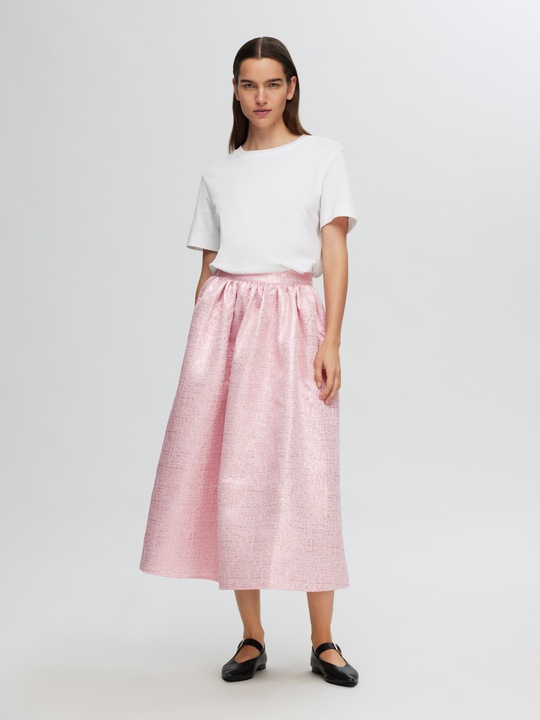Actual product image Selected Femme Metallic Jacquard Maxi Skirt (34)