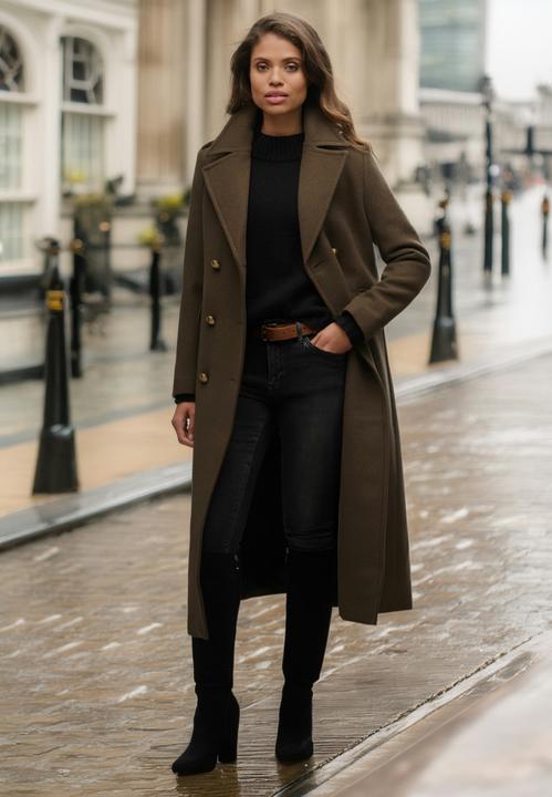 Actual product image Superdry Double Breasted Wool Blend Coat