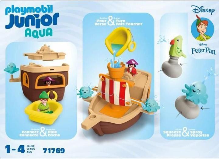 Produktbild Playmobil Disney: Peter Pans Piratenschiff mit Wasserspritzspass (71769, Playmobil Junior)