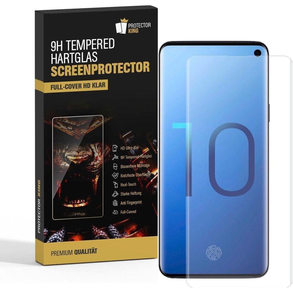 Thumbnail - Protectorking 4x echtes Tempered 9H Panzerhartglas 3D KLAR (4 Stück, Samsung Galaxy S10), Smartphone Schutzfolie