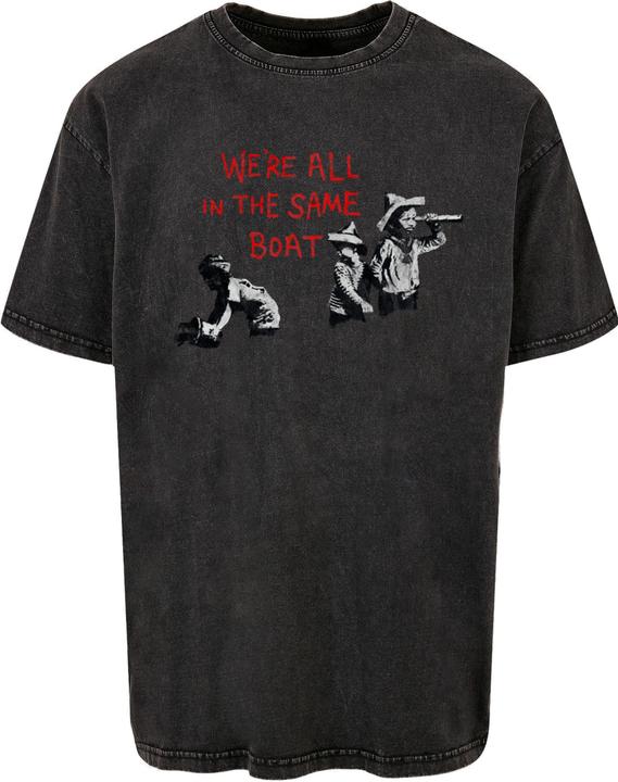 Produktbild Merchcode Brandalised - In The Same Boat Acid Washed Oversize Tee - 189263 (3XL)