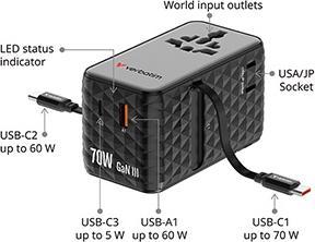Actual product image Verbatim Charge 'n' Travel 70W 2C