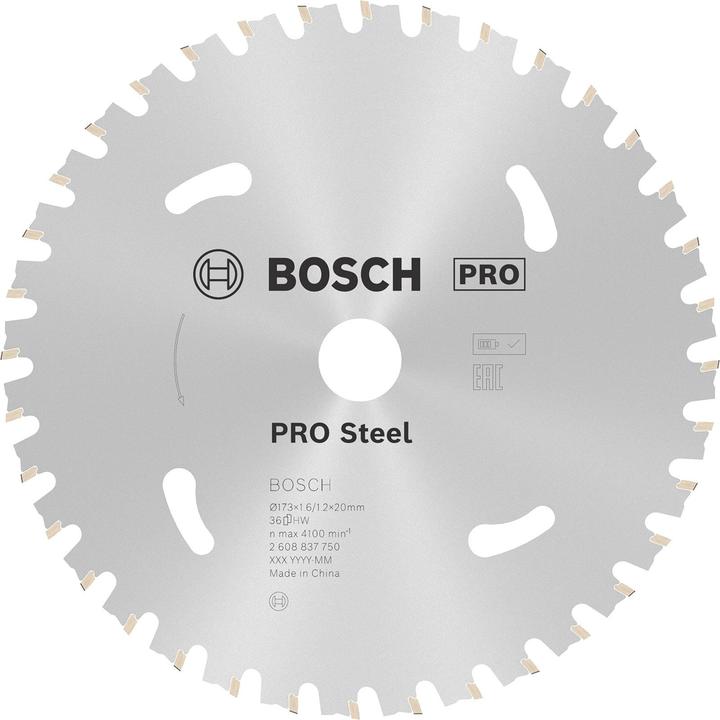 Produktbild Bosch Professional Zubehör PRO Steel cordless Kreissägeblatt, 173 x 1,6 x 20 mm