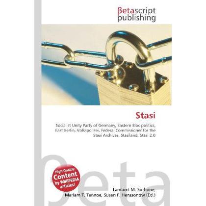 Stasi, Fachbücher von Lambert M. Surhone, Miriam T. Timpledon, Susan F. Marseken