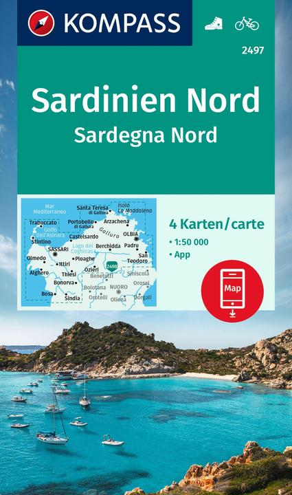 Actual product image KOMPASS Hiking Map Set 2497 Sardinia