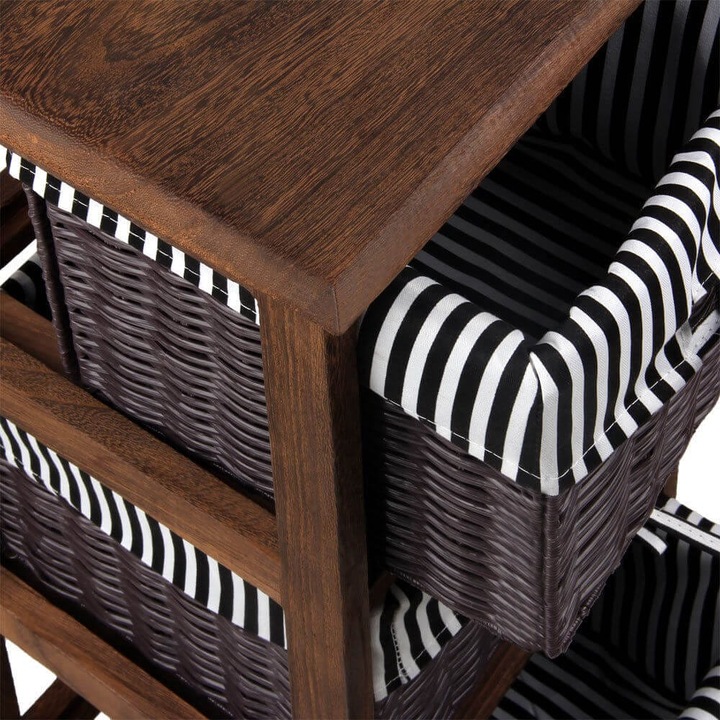 Actual product image Casaria Floor standing shelf with baskets (71 x 31 x 28 cm)