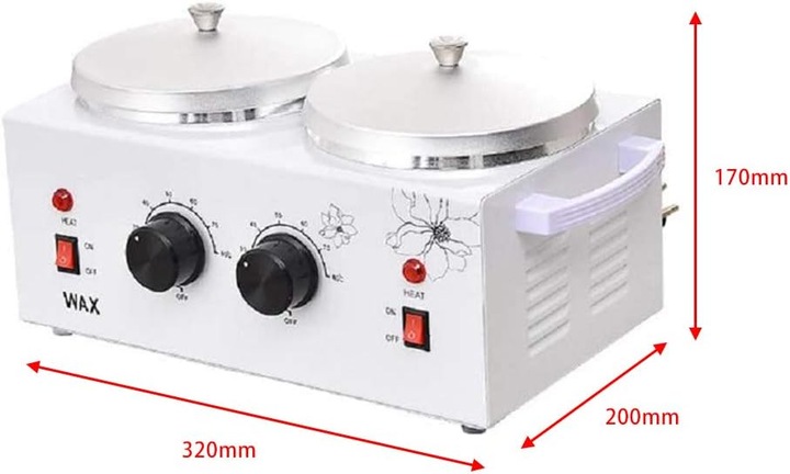 Immagine prodotto Eunewr Riscaldatore di cera 220V a doppio vaso (1 x)