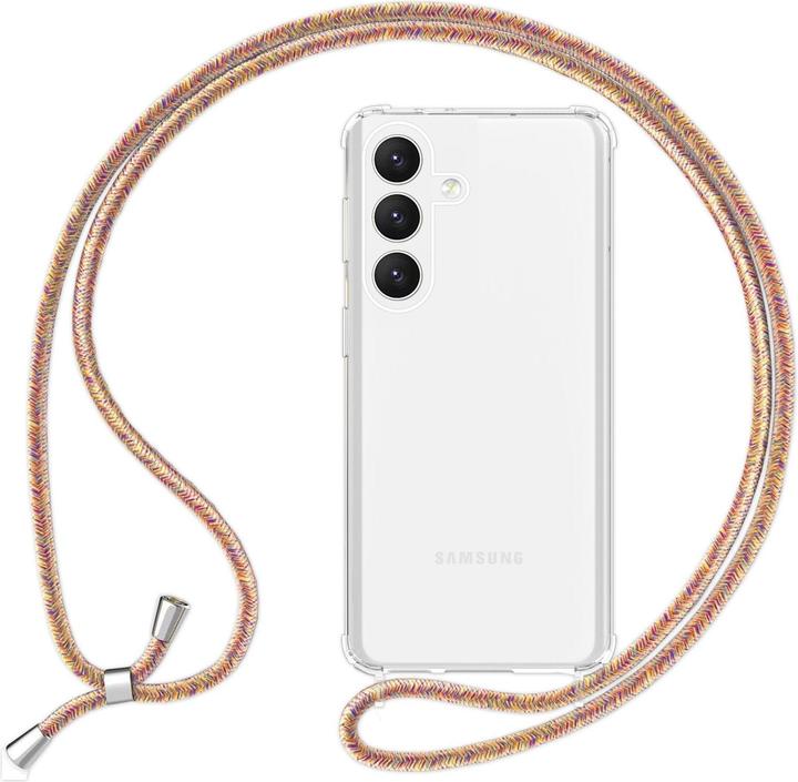 Actual product image Nalia Clear hybrid case with chain to hang around the neck
