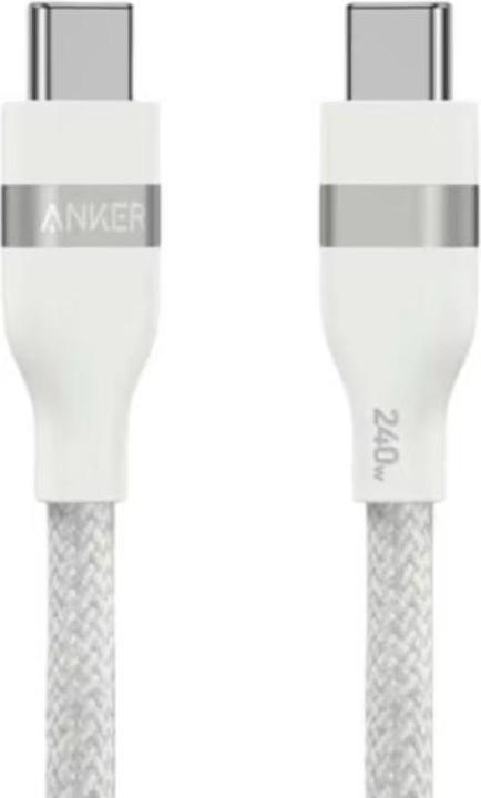 Anker braided Kabel - USB-C zu USB-C - 0.9M - Weiss (0.90 m)