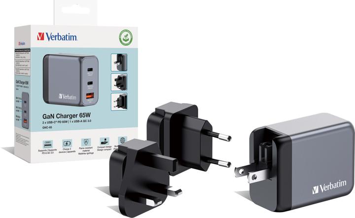 Actual product image Verbatim GNC-65 GaN Charger (65 W)