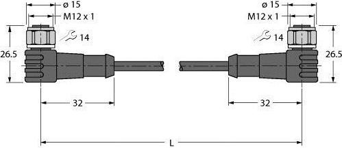 Produktbild Turck Aktuator- und Sensorleitung PP-EPDM Verbindungsleitung WKCV4.5T-50-WKCV4 (50 m)