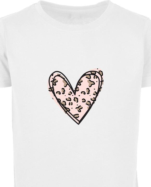 Produktbild Merchcode Valentines Day - Leopard Heart Short Sleeve Tee - 167991 (122, 128)