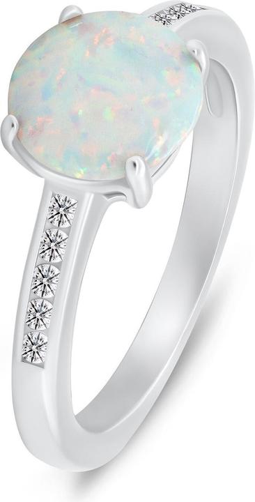 Immagine prodotto Brilio Argento - Incantevole anello in argento con opale e zirconi RI107W - Circuito: 56 mm (56)