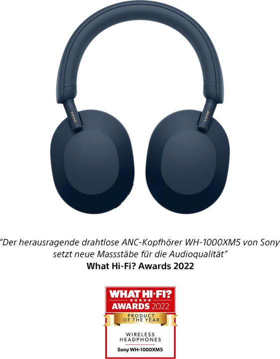 Produktbild Sony WH-1000XM5 (NC, 30 h, Kabellos, Kabelgebunden)