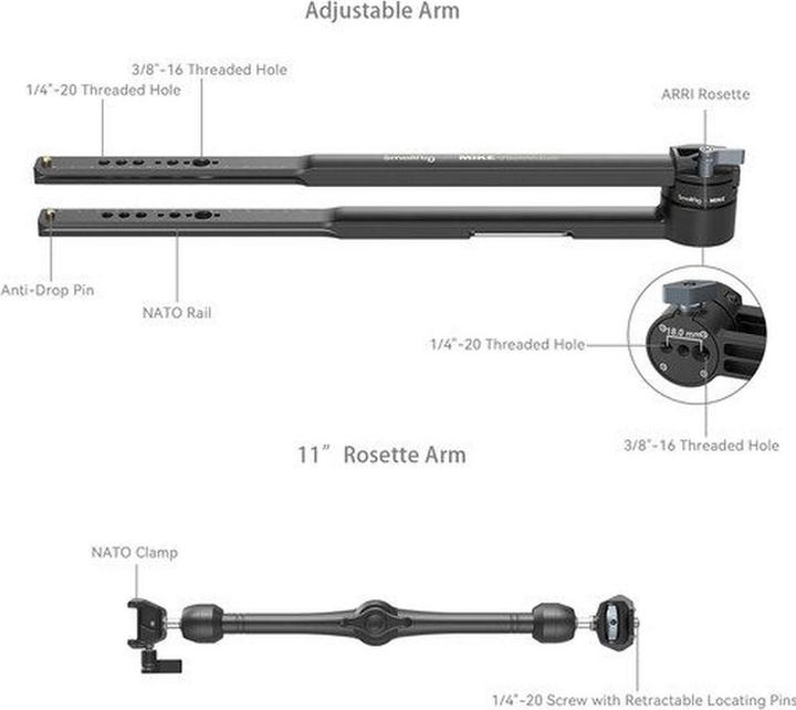 Actual product image SmallRig Extension arm x Mikevisuals (Various video accessories)