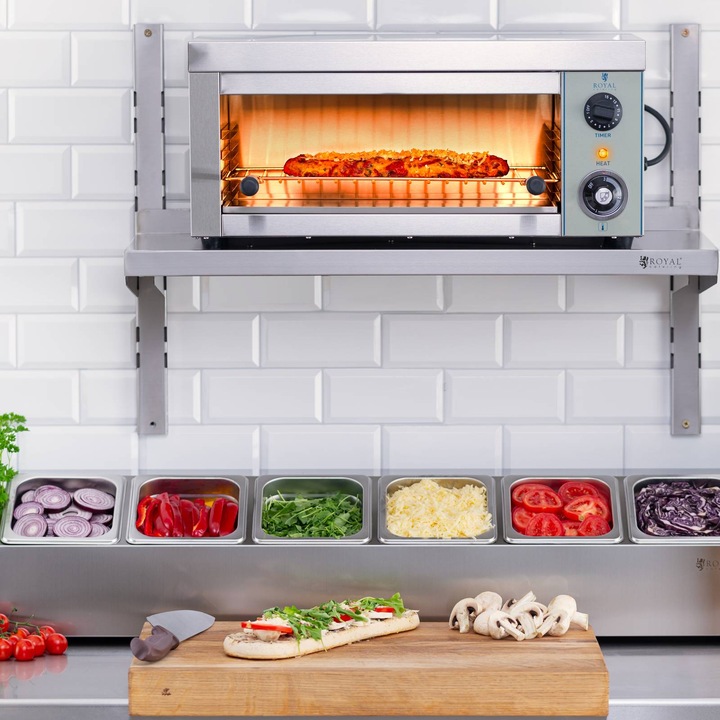 Produktbild Royal Catering Salamander Ofen Überbackgerät Elektro Grill Toaster Edelstahl 2000 W Gastro (2 kW)