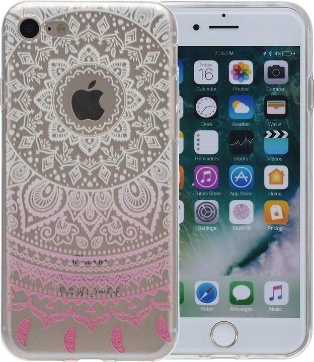 Actual product image König Design Henna Cover for Mobile Apple iPhone 7 Case Cover Silicone Bumper Sun White (Apple iPhone 7, Apple iPhone SE (2nd Gen))