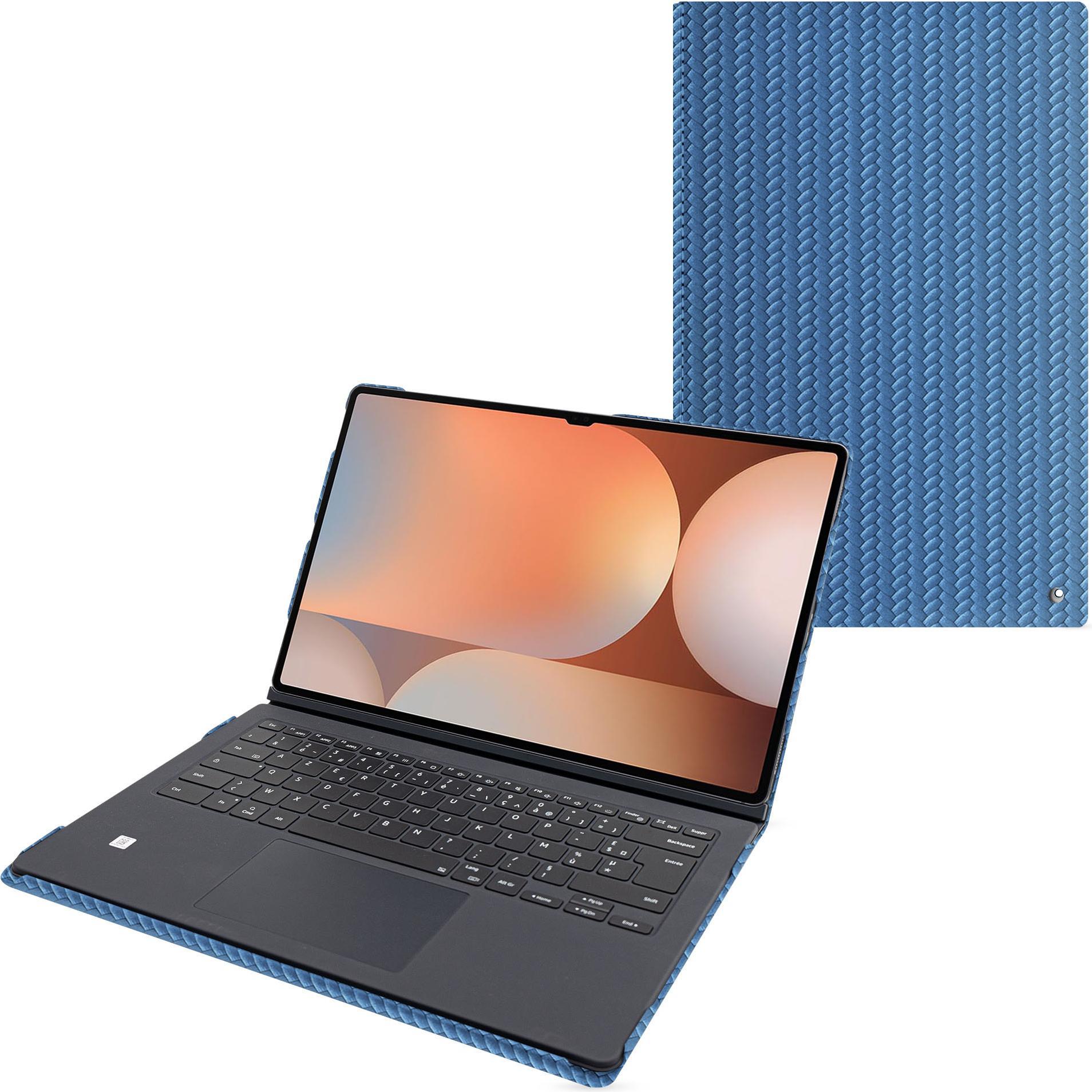 Noreve Samsung Galaxy Tab S10 Ultra Ledertasche kompatibel Book Cover Keyboard (Galaxy Tab S10 Ultra), Tablet Hülle, Bla...
