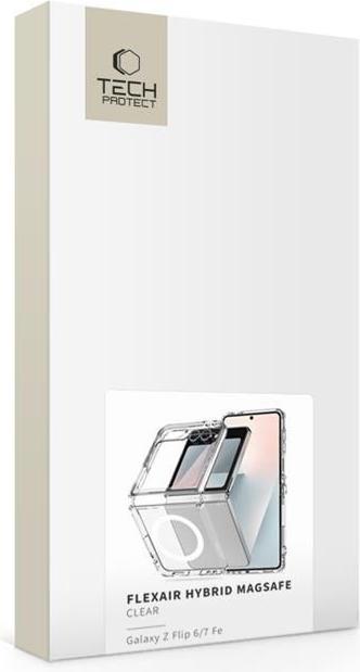Productafbeelding Tech-Protect FlexAir Hybrid MagSafe Case für Samsung Galaxy Z Flip 6 / 7 FE - Transparent (Samsung Galaxy Z Flip6, Samsung Galaxy Z Flip7 FE)