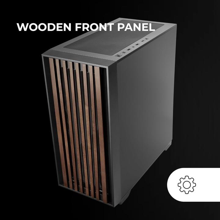 Actual product image Mars Gaming Boitier Moyen Tour Atx Mc-Wood RGB Avec Panneau Vitré (Noir/Chrome) (ATX, mATX, Mini-ITX)