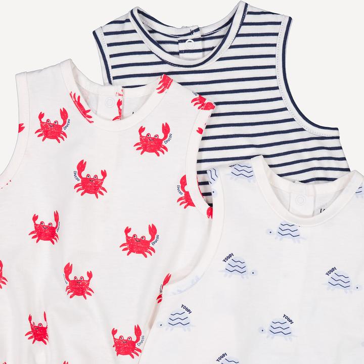Produktbild La Redoute Collections 3er-Set Strampelanzüge (86)