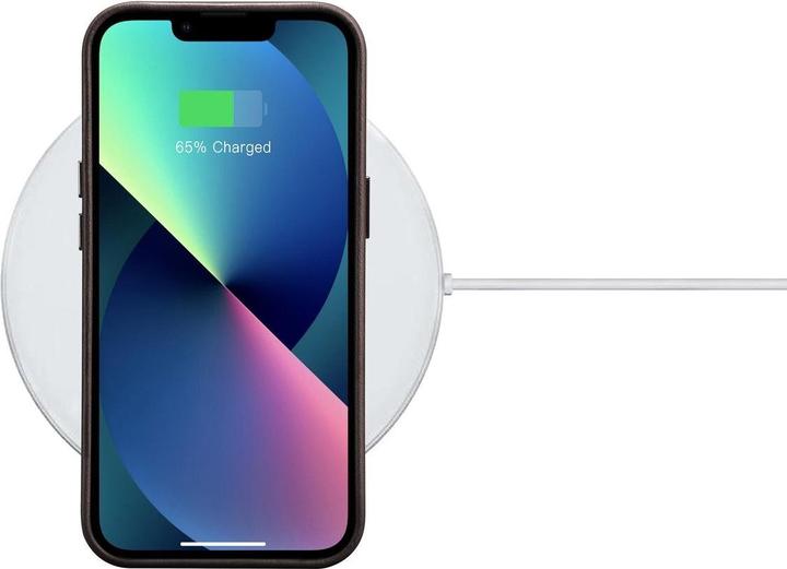 Actual product image iCarer Oil Wax Premium Leather Case iPhone 14 Plus Magnetic Leather Case with MagSafe Brown (WMI1422 (Apple iPhone 14 Plus)