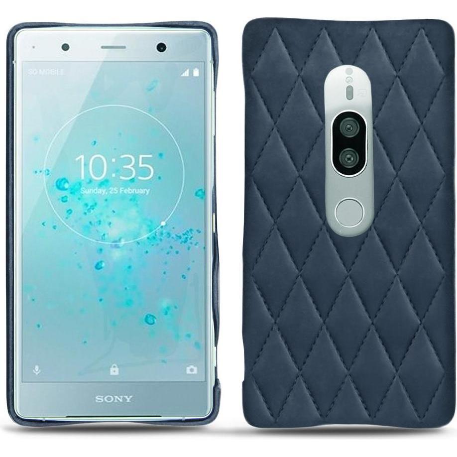 Noreve Lederschutzhülle (Sony Xperia XZ2 Premium), Smartphone Hülle, Blau