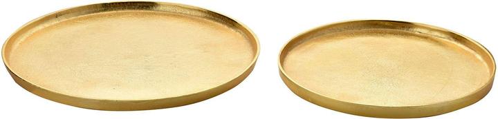 Hestia Gold Metal Set of 2 Round Display Trays 26 & 30cm