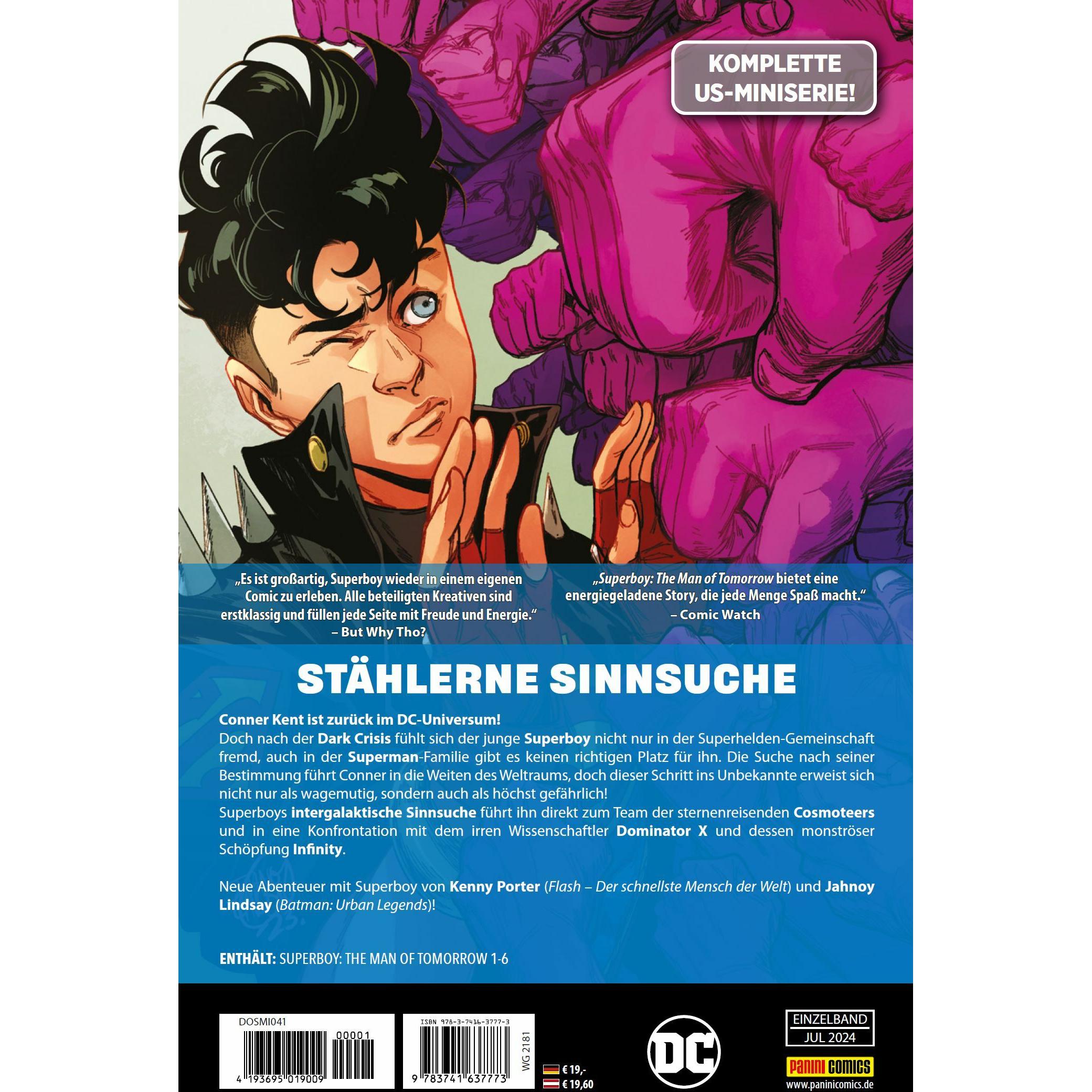 Thumbnail - Superboy: Der Mann von Morgen - Ein Platz im Universum, Belletristik von Kenny Porter, Jahony Lindsay
