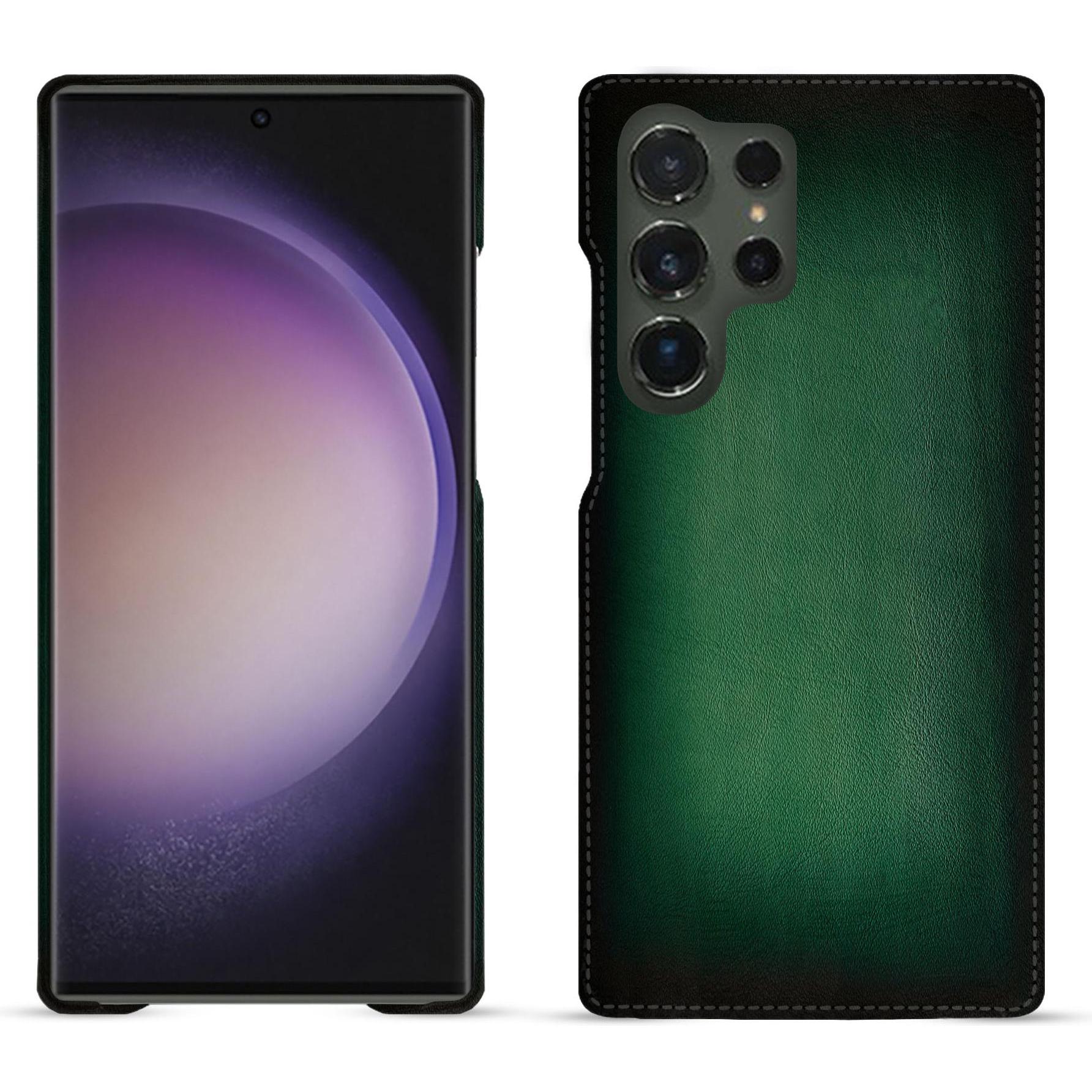 Noreve Lederschutzhülle (Samsung Galaxy S24 Ultra), Smartphone Hülle, Grün