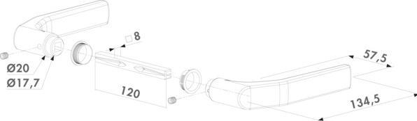 Image du produit Locinox Paire de poignées 3006J-H (2 pcs)