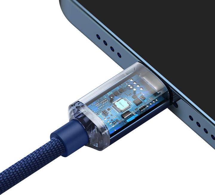 Produktbild Baseus Crystal Shine Series Fast Charging Data Cable Type-C to iP 20W 2m Blue (2 m, USB 2.0, 20 W)